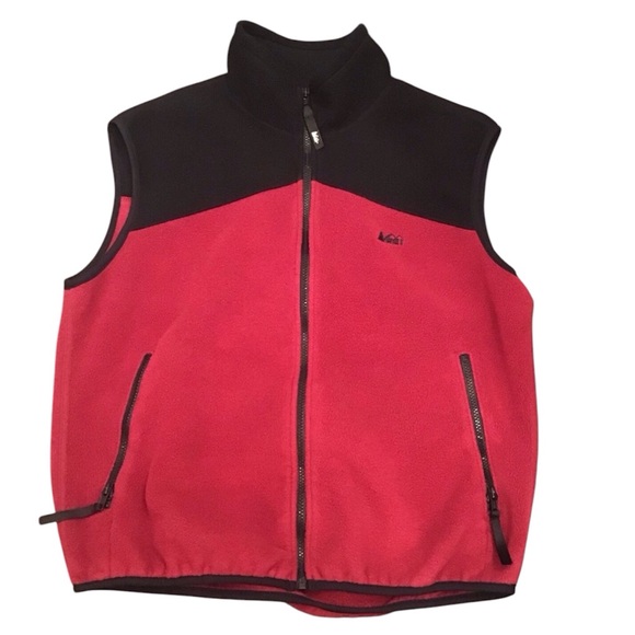 Vintage REI Mens Fleece Vest Size M Zip Up Polartec Retro Mock Neck Outerwearar - Picture 14 of 14